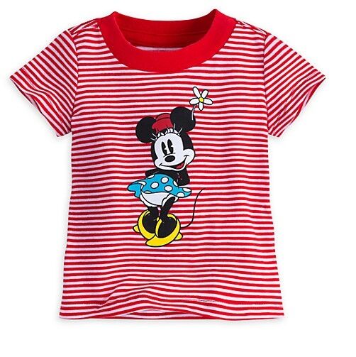 Minnie Mouse Red Striped Baby T Shirt
