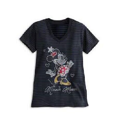 Disney Minnie Mouse Sequin Jeweled Womens T Shirt Tee