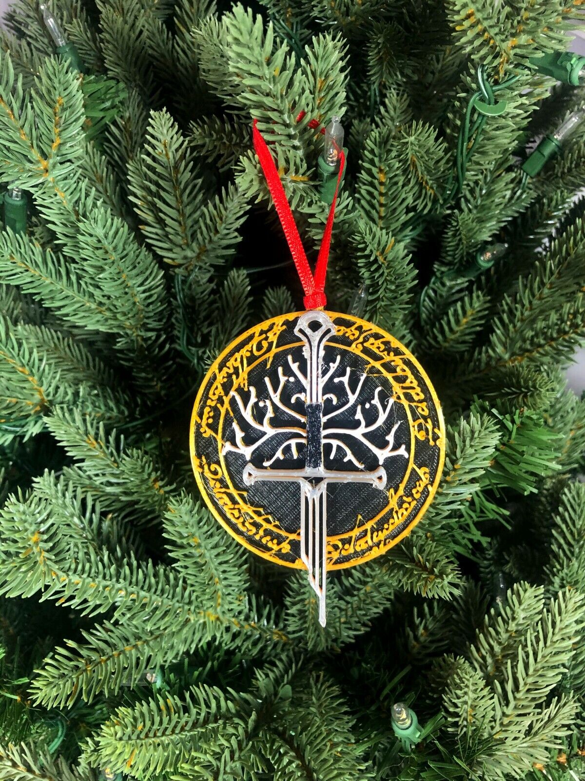 3D Lord of the Rings Inspired Holiday Christmas Ornaments Custom Homemade LOTR