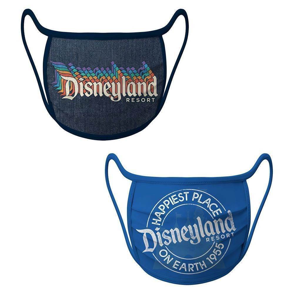 Disney Cloth Face Mask 2 Pack Disneyland 1955 Classic Set