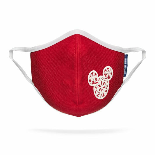 Disney Mickey Mouse Icon Snowflake Face Mask by Spirit Jersey - Holiday Christmas