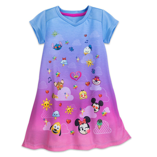 Disney Emoji Nightshirt Pajamas for Girls Kids Size 4