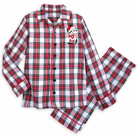 Mickey Mouse Plaid Holiday Christmas Pajamas Set for Boys Pj's