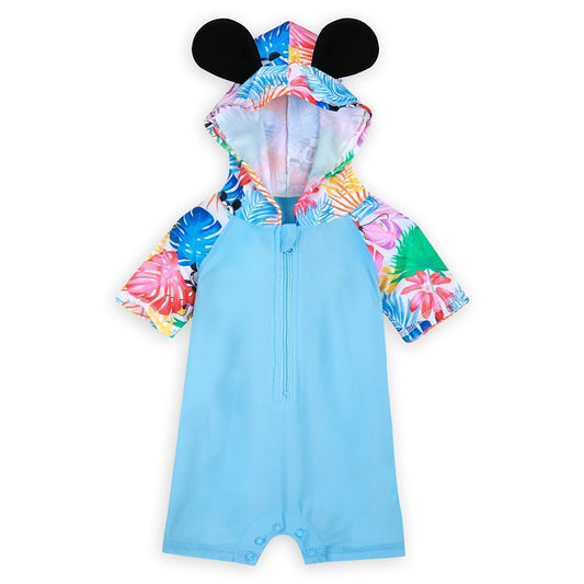 Disney Parks Mickey Mouse Tropical Swim Rash Guard Wet Suit for Baby