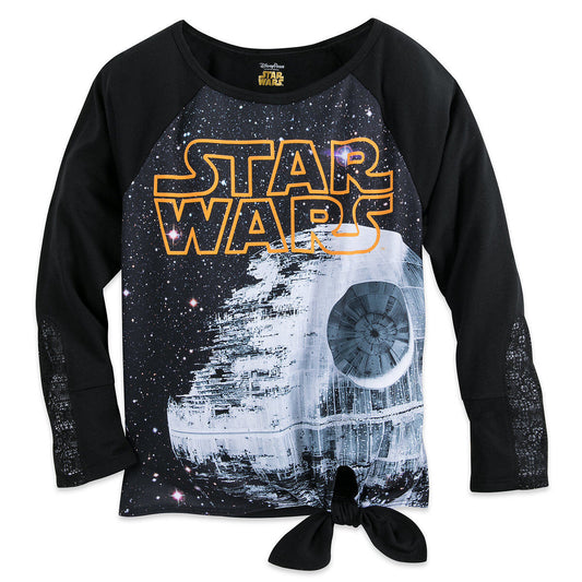 Star Wars Death Star Tie-Front Pullover Top Boutique Shirt for Women