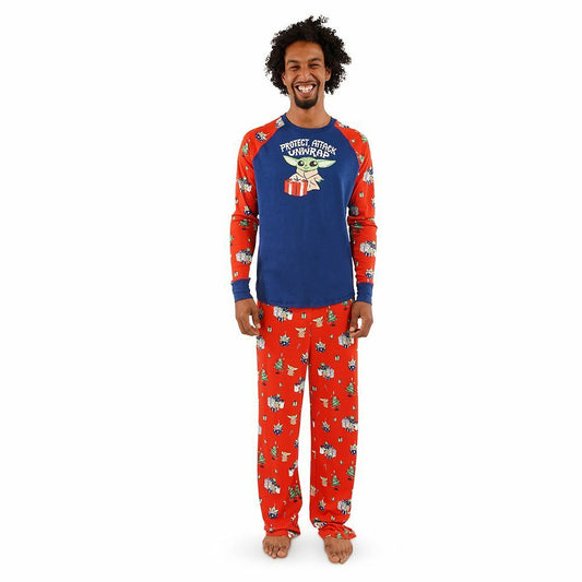 Star Wars - The Mandalorian Grogu Holiday Men Pajama Set by Munki Munki - Size Large