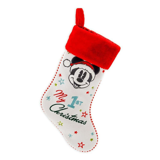 Disney Santa Mickey Mouse My 1st Christmas Holiday Stocking for Baby