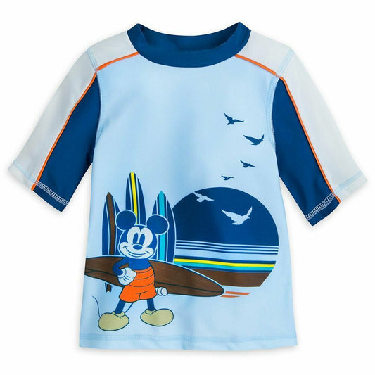 Mickey Mouse Rash Guard Boys 50+ UV Protection - Swim Shirt