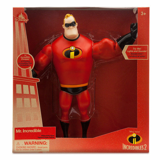 Disney Pixar Mr. Incredible Light Up Talking Action Figure 11 1/2" H Toy Doll