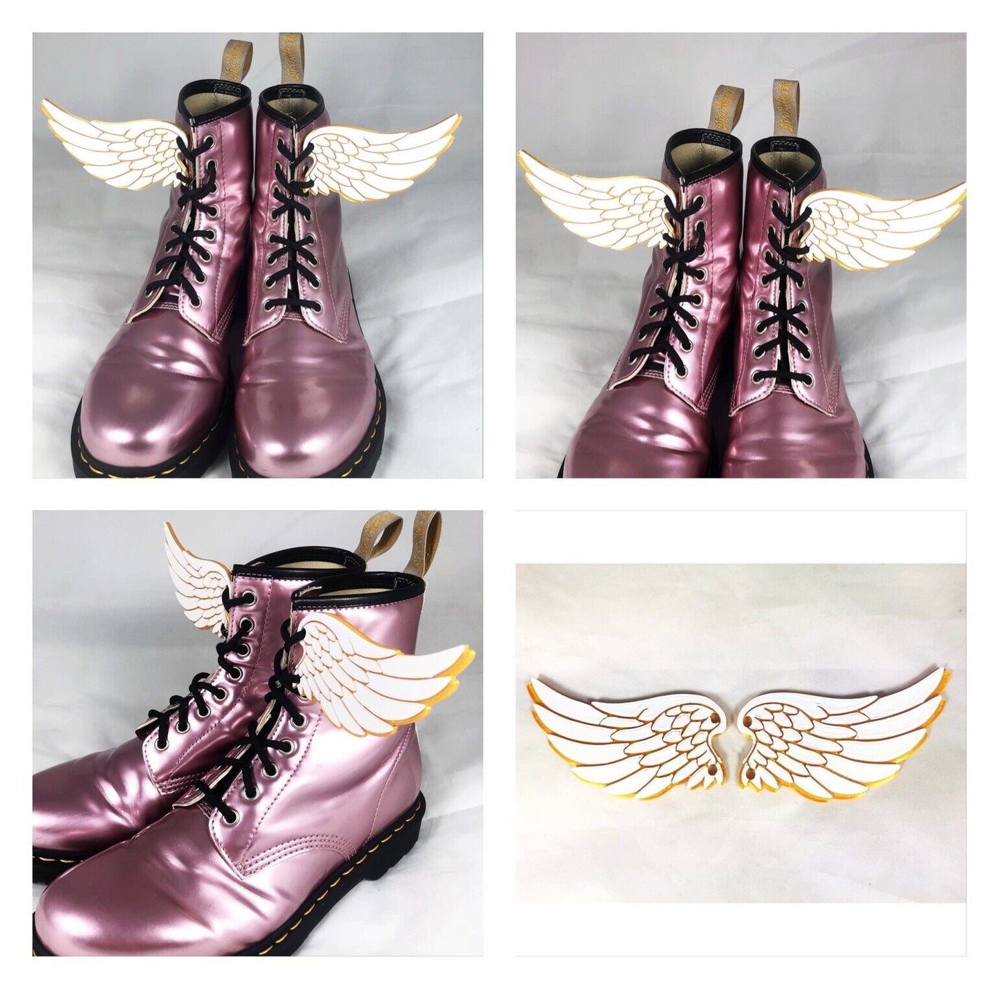 1pc 3D Angel Wings for Boots - Shoes - Roller Skates Costume Dress Up Glow in the Dark