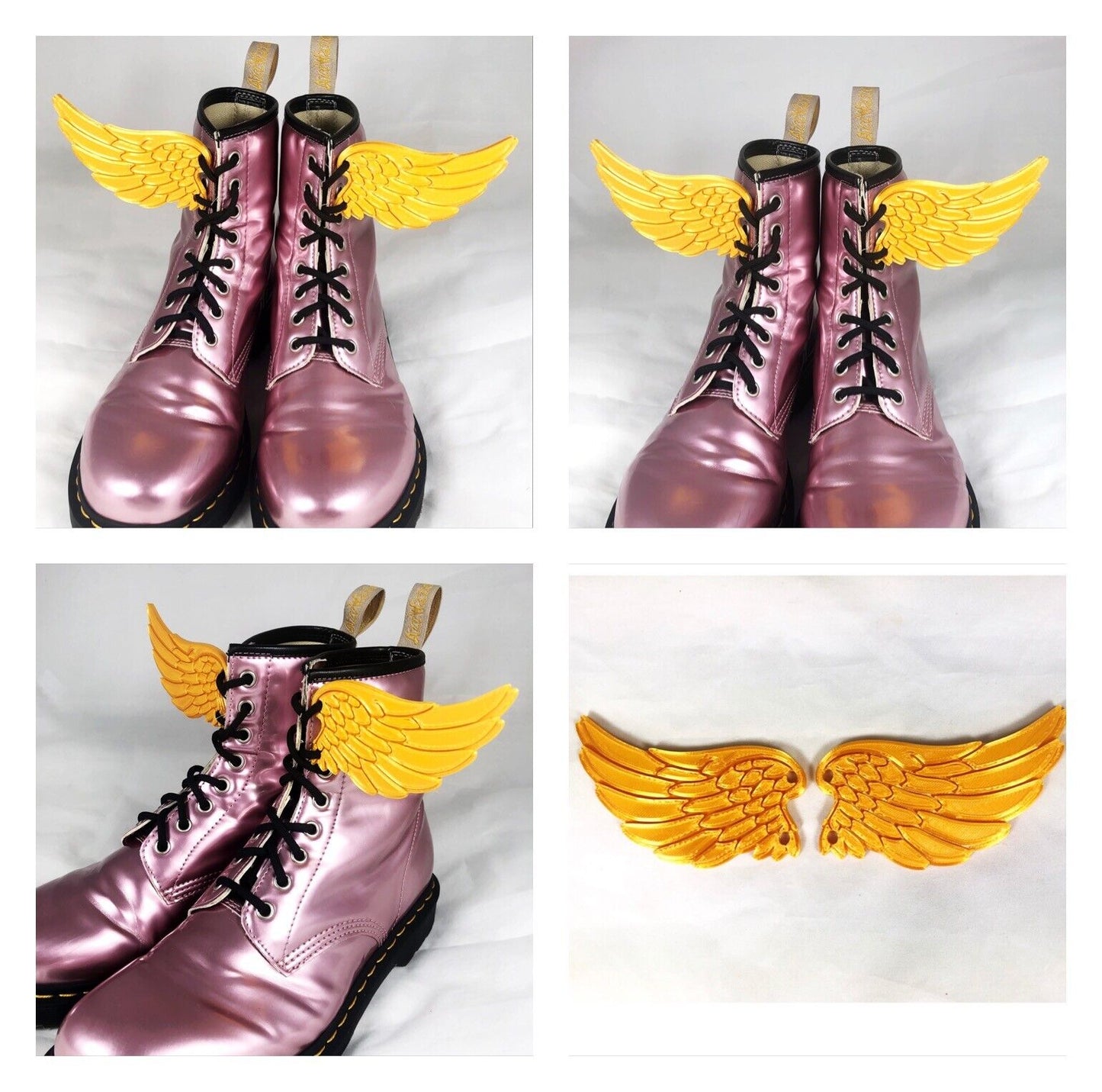 1pc 3D Angel Wings for Boots - Shoes - Roller Skates Costume Dress Up Glow in the Dark