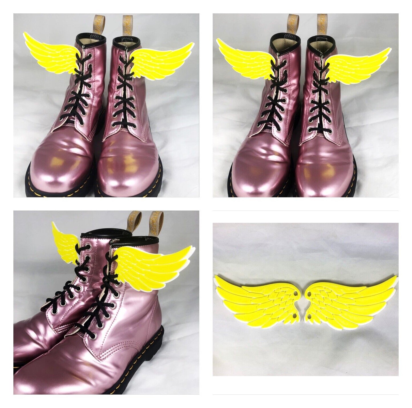 1pc 3D Angel Wings for Boots - Shoes - Roller Skates Costume Dress Up Glow in the Dark