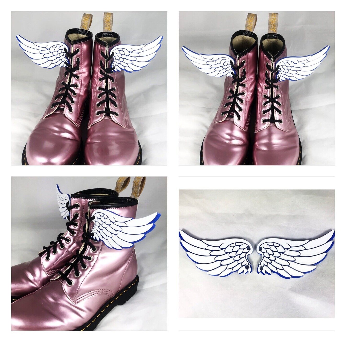 1pc 3D Angel Wings for Boots - Shoes - Roller Skates Costume Dress Up Glow in the Dark