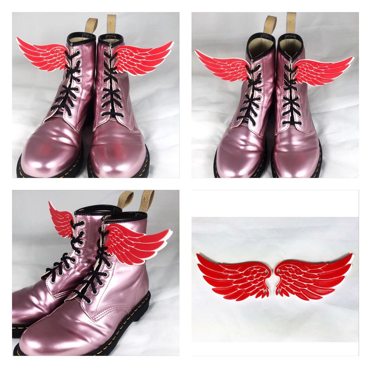 1pc 3D Angel Wings for Boots - Shoes - Roller Skates Costume Dress Up Glow in the Dark