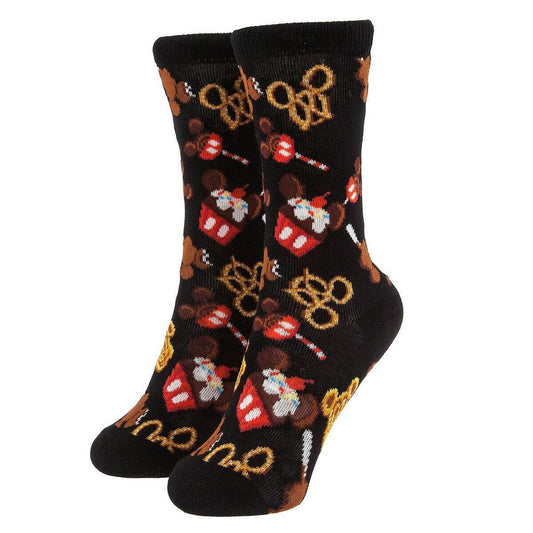 Disney Mickey Mouse Disney Parks Food Socks in Cupcake Holder for Kids Medium