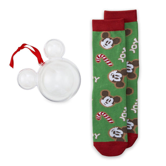 Disney Mickey Mouse Holiday Socks in Ornament Set for Adults - Christmas