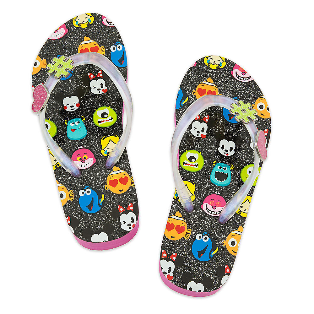 Disney Emoji Flip Flops Sandals Flip Flop Shoes for Kids Size 9/10