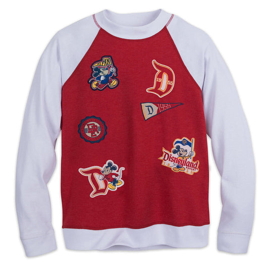 Mickey Mouse Collegiate Top Patches Disneyland Sweater for Women