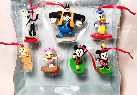 Disney Mickey & Friends Runaway Railway 7pc Holiday Ornaments Set