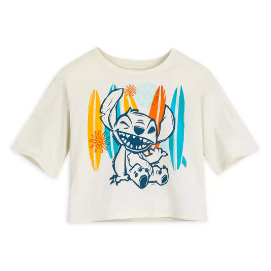 Disney Parks Stitch Semi-Cropped T-Shirt for Girls Size 4 - Lilo & Stitch