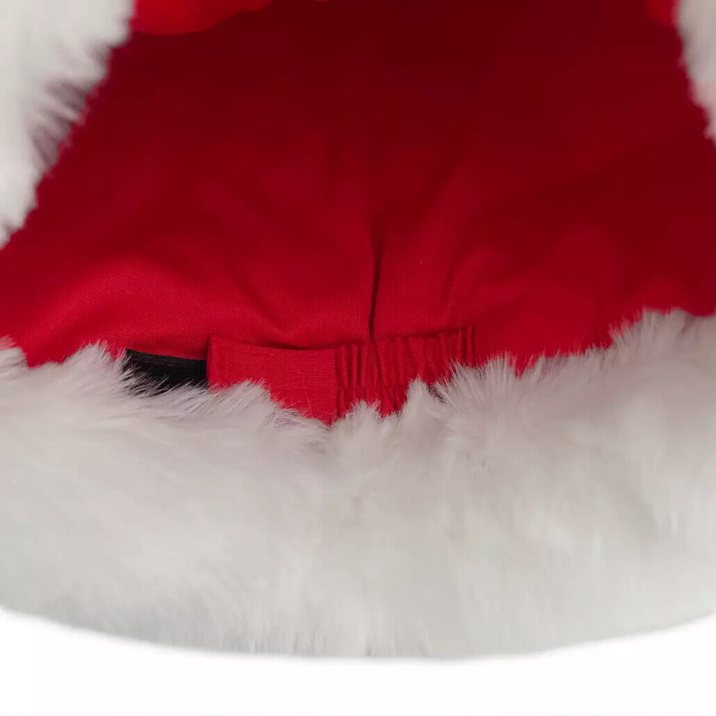 Disney Mickey Mouse Quilted Santa Hat Cap for Adults - Holiday Christmas Accessory