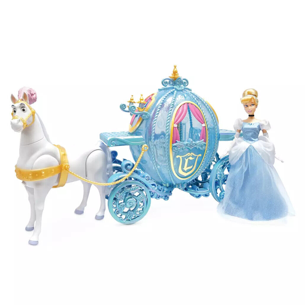 Disney Deluxe Princess Cinderella Large Classic Doll Set w/ Horse & Carriage - 15"