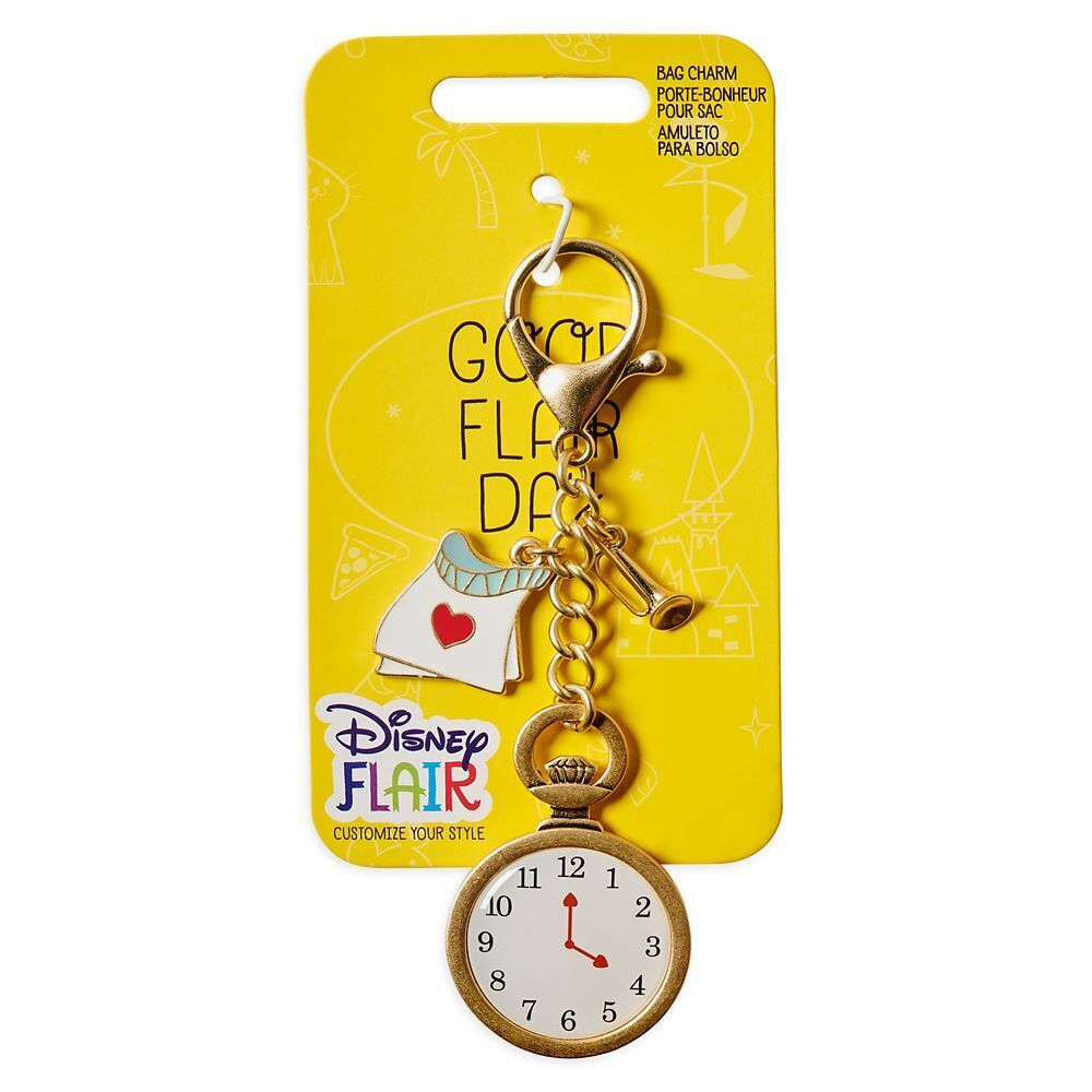 Disney Parks Alice in Wonderland Flair Bag Charm Jewelry White Rabbit Clock
