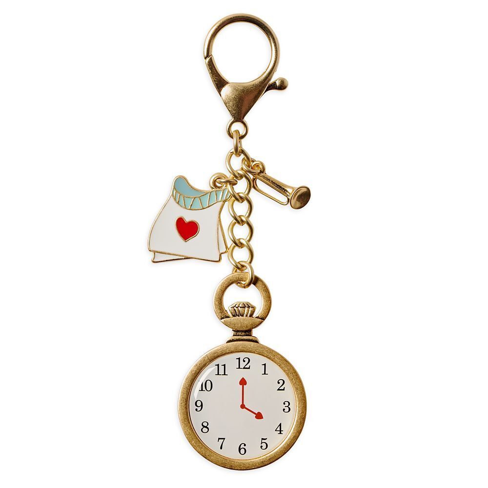 Disney Parks Alice in Wonderland Flair Bag Charm Jewelry White Rabbit Clock