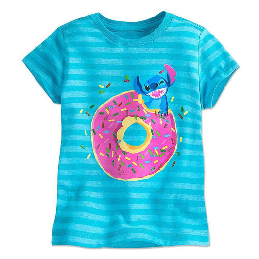 Disney Lilo & Stitch Striped T Shirt Tee - Girls Size 4