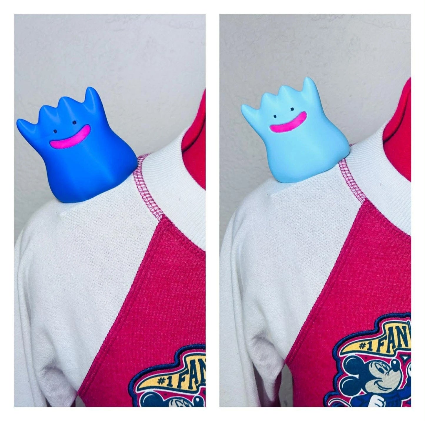 Custom Ditto Pokemon Magnetic Shoulder Pal 3D Go Buddy Toy Costume Theme Park - Purple & Shiny Blue Ditto