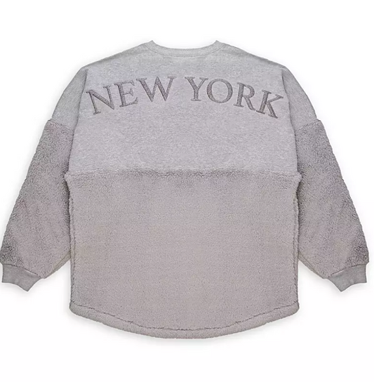Disney Mickey Mouse New York Icon Partial Sherpa Spirit Jersey for Adults Size XS/S