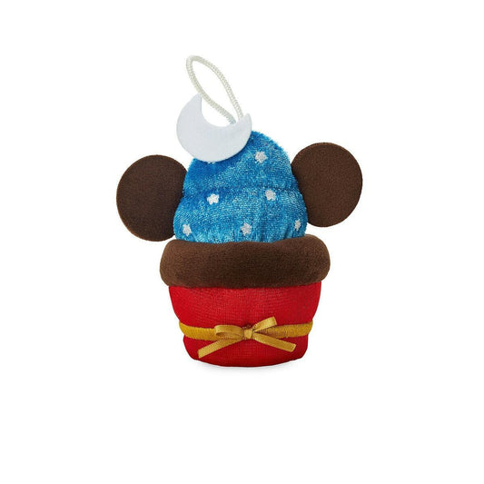 Disney Plush Christmas Ornament Sorcerer Mickey Mouse Cupcake Small 4 1/2" H