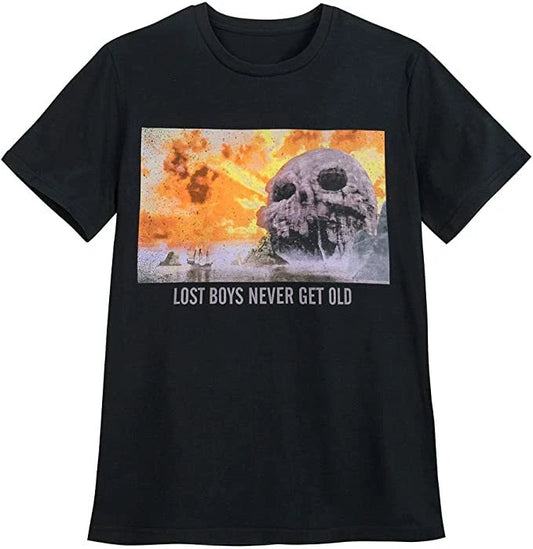 Disney Store Peter Pan Lost Boys Skull Rock Mens T Shirt Tee Size Small New