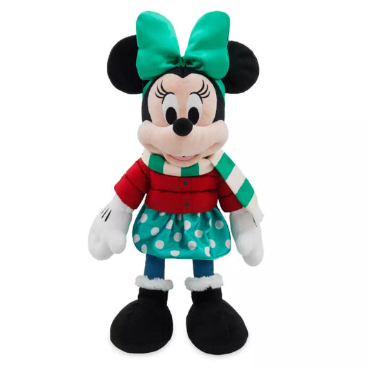 Disney Holiday Minnie Mouse Christmas Plush Toy Doll 14" H Stuffed Animal