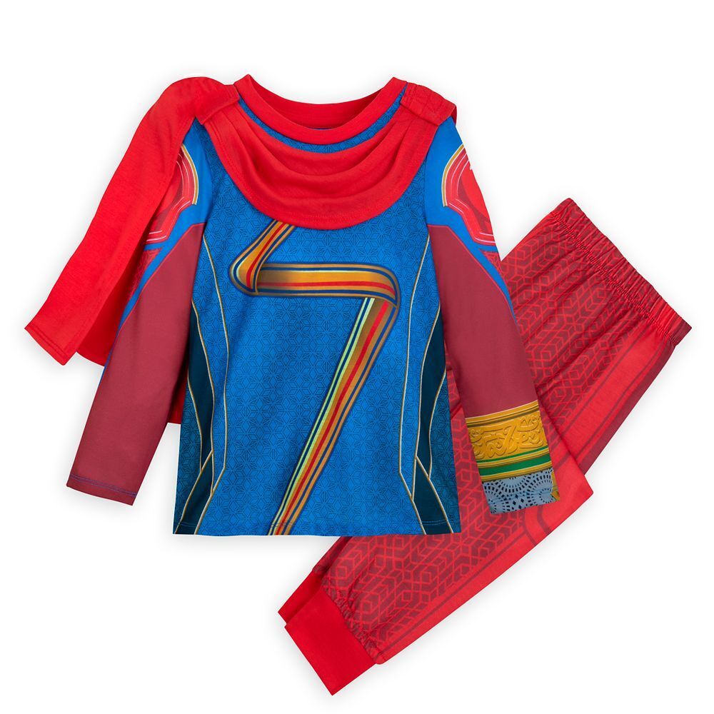 Ms. Marvel Pajamas PJs Girls Costume Sleep Set