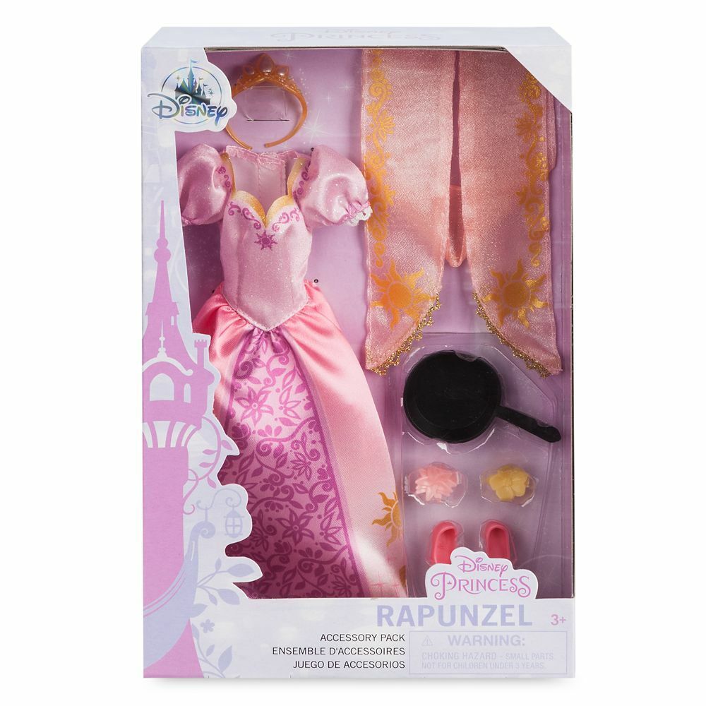 Tangled Princess Rapunzel Dress Set for Doll Costume Accessory Pack