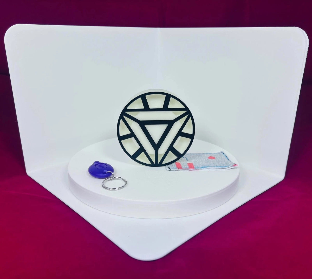 3D Custom Iron Man Inspired Light Up Arc Reactor Chest Piece Blue Glow Costume Cosplay Magnetic Accessory