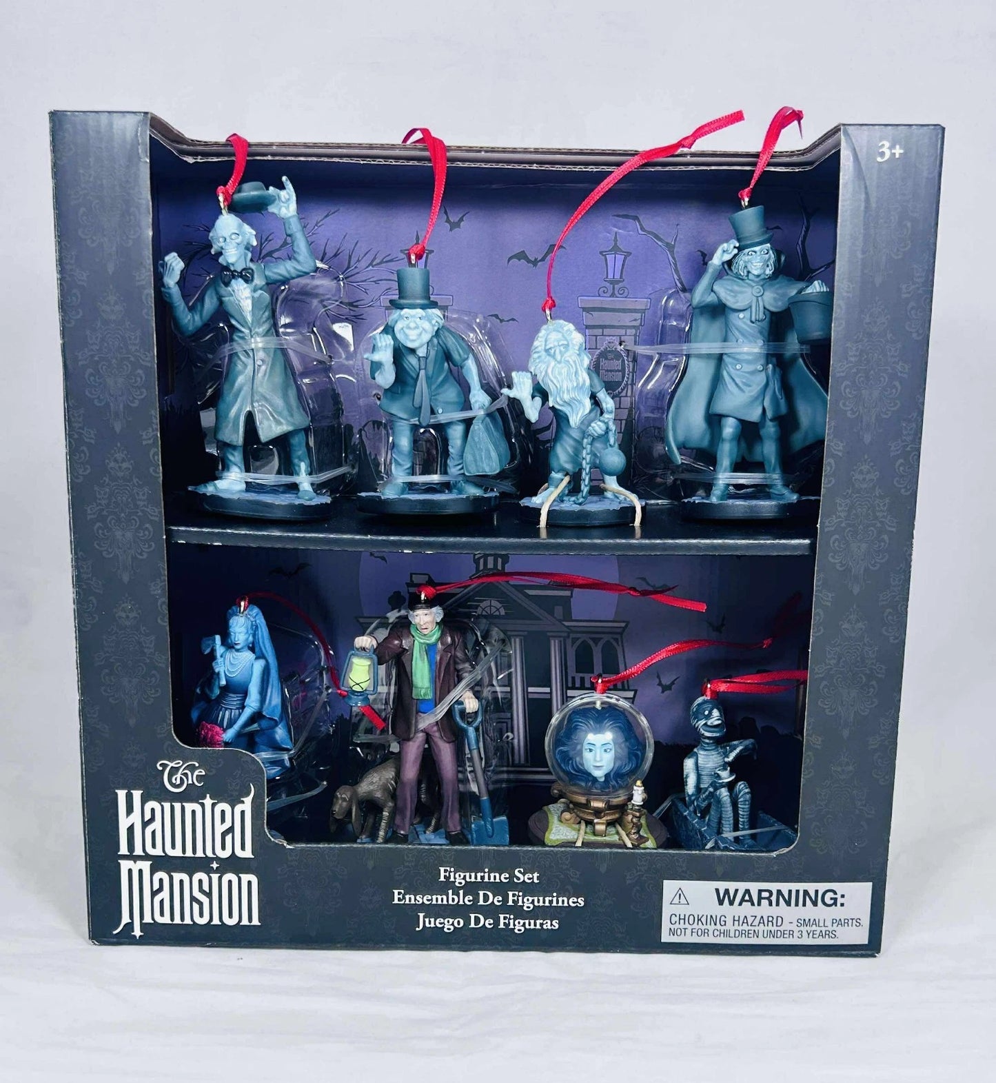 Disney Haunted Mansion Custom Holiday Ornament 8pc Set - Christmas Figures