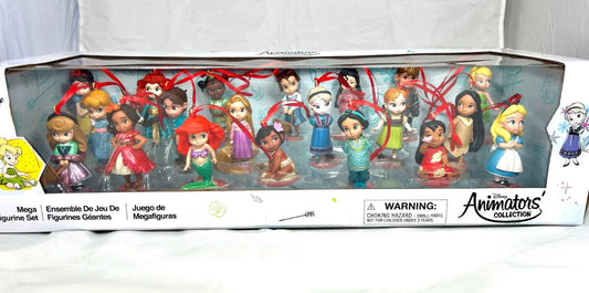 Disney Animators Collection Christmas Ornaments Deluxe Figure 20pc Custom Set