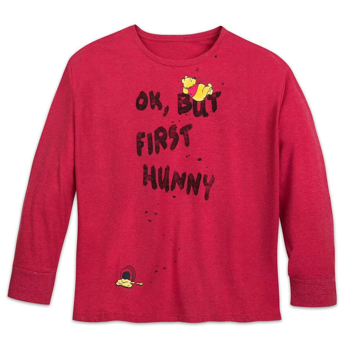 Winnie the Pooh ''OK, But First Hunny" Cute T-Shirt Women's Size 3XL