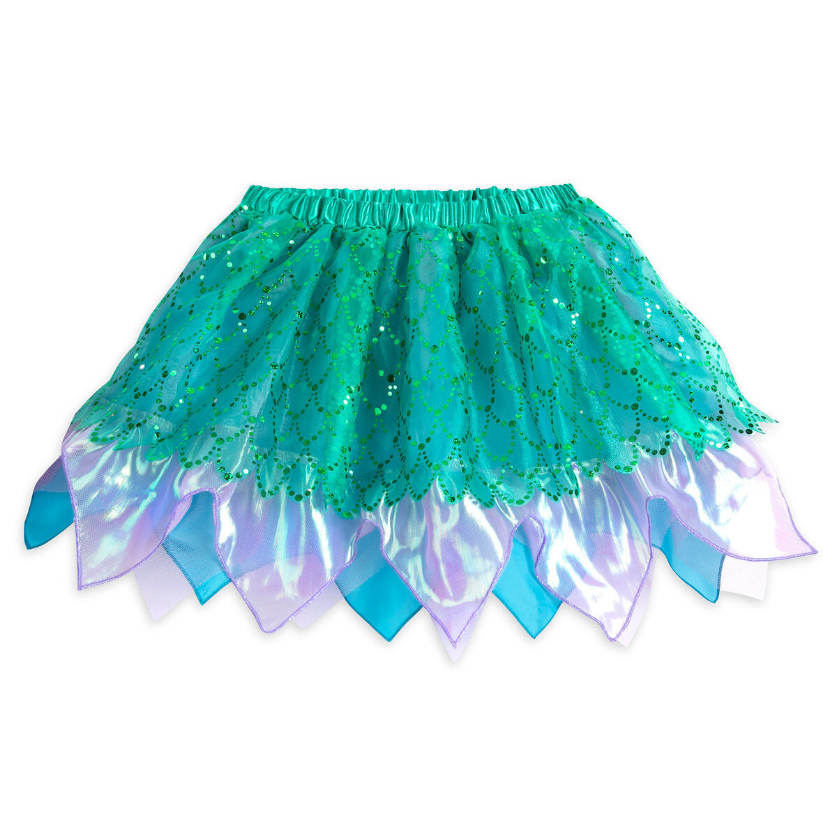 Ariel The Little Mermaid Tutu Costume Set w/ Flower Headband Youth Size