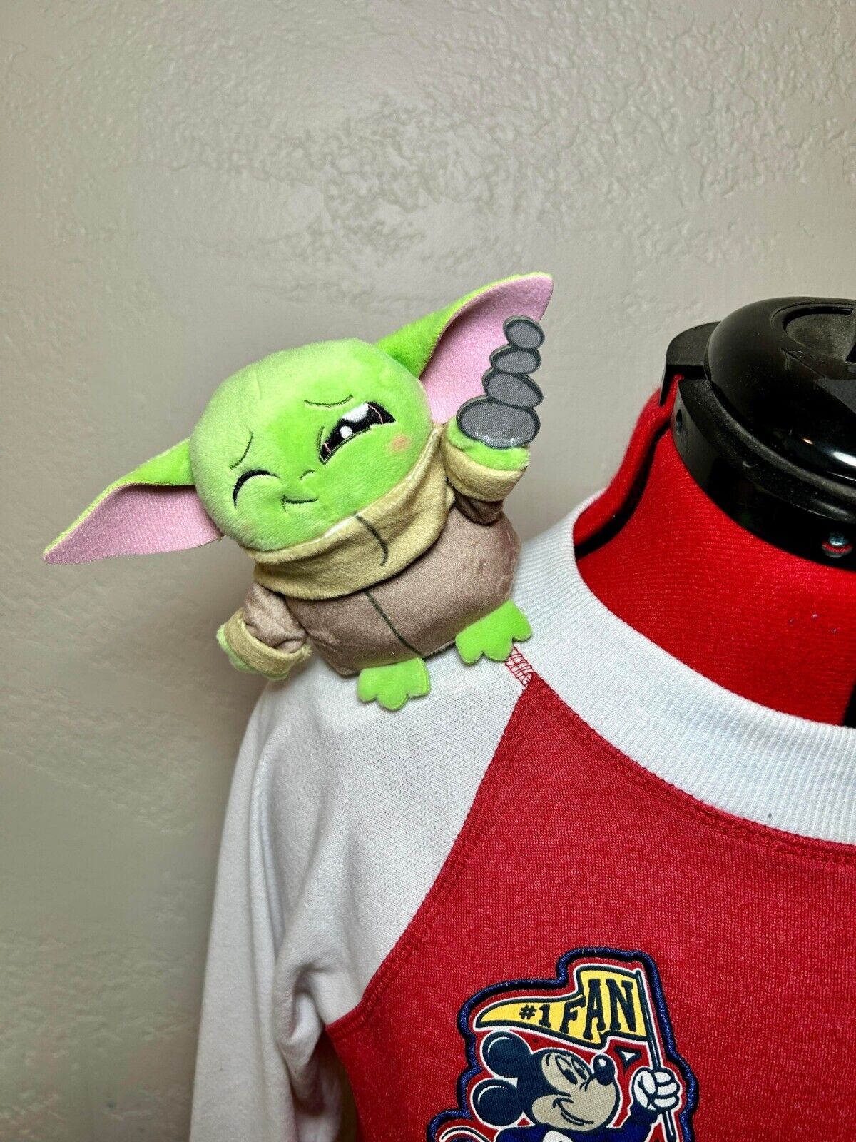 Disney Grogu Baby Yoda Custom Magnetic Shoulder Pal Plush Star Wars The Mandalorian