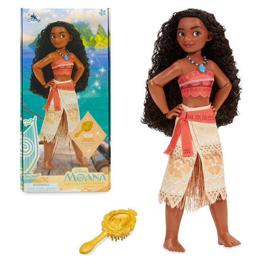 Disney Moana Classic Princess Toy Doll Figure w/ Brush 10 1/2" H