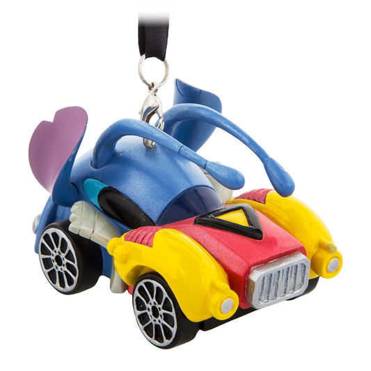 Disney Lilo and Stitch Racer Race Car Christmas Ornament Figure 3"