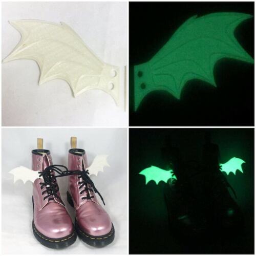 3D Bat Wings For Shoes Boots Accessory Adults Kids Costume Dress Attire Lace Up