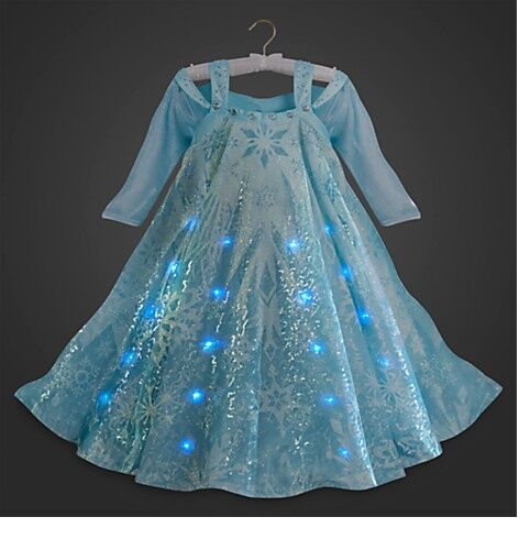 Disney Deluxe Light Up Frozen Elsa Costume Dress Size 10 Large