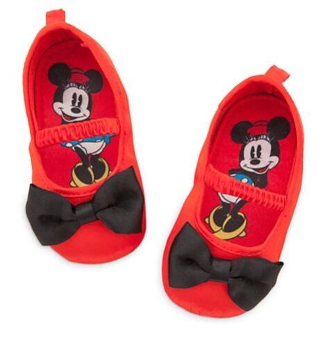 Minnie Mouse Baby Costume Shoes with Black Bow Tie