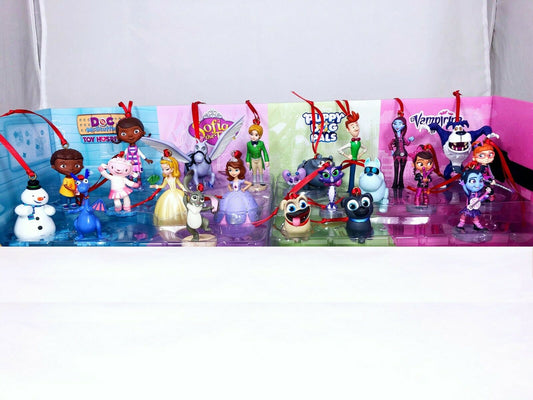 Disney Junior Mega 21pc Christmas Custom Ornaments Set Sofia Vampirina Doc McStuffins Puppy Dog Pals Chilly Lambie Rolly Bingo A.R.F Wolife