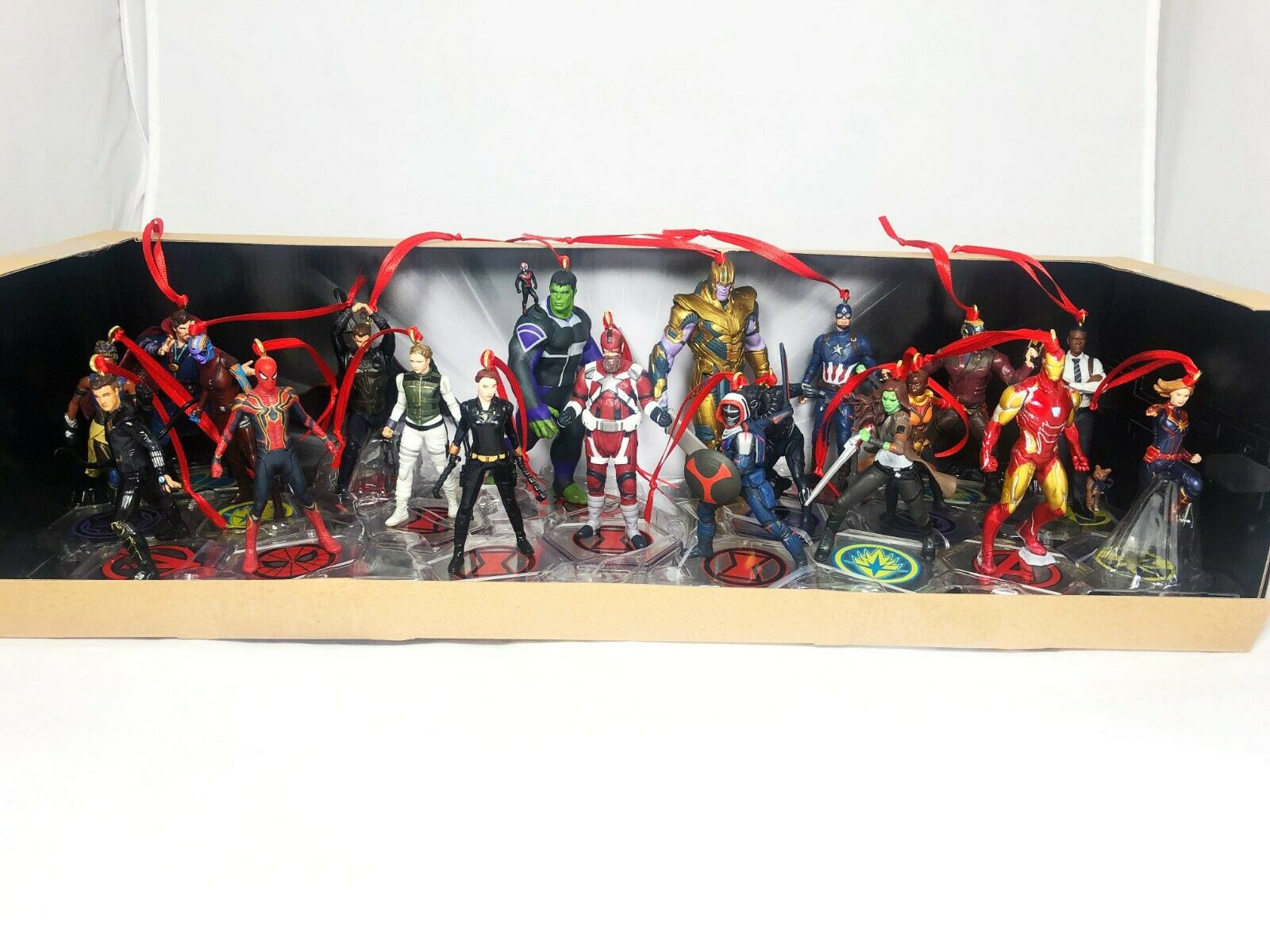 Taskmaster Red Guardian Yelena Belova Black Widow Nick Fury Iron Spider-Man Star-Lord Thor Captain Marvel Thanos Shuri Hawkeye Gamora Captain America Nebula Okoye Black Panther Iron Man Doctor Strange Hulk