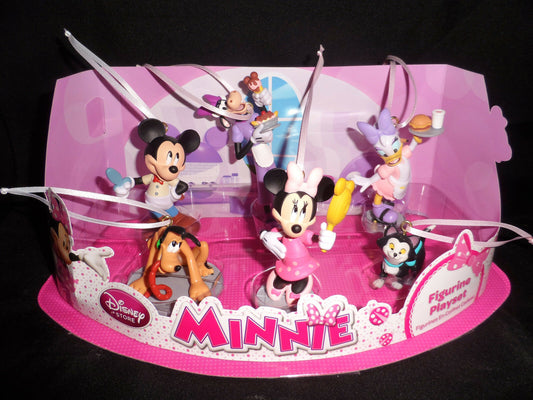 Minnie Mickey Mouse Clubhouse 6pc Custom Christmas Ornaments Set Daisy Mickey Pluto Figaro Clarabelle